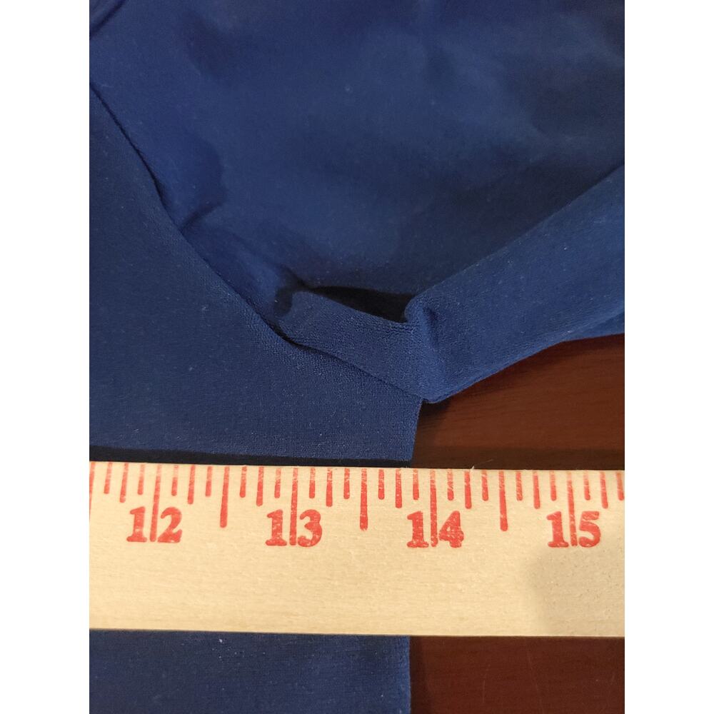 Fabletics NWT Emilia Sculptknit Ribbed Square Neck Long Sleeve Top ll Sz L Blue - Picture 7 of 8